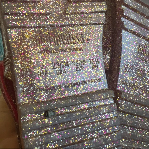 MINI MELISSA x FABULA Glitter Slide Sandal, Size 9 - Picture 4 of 5